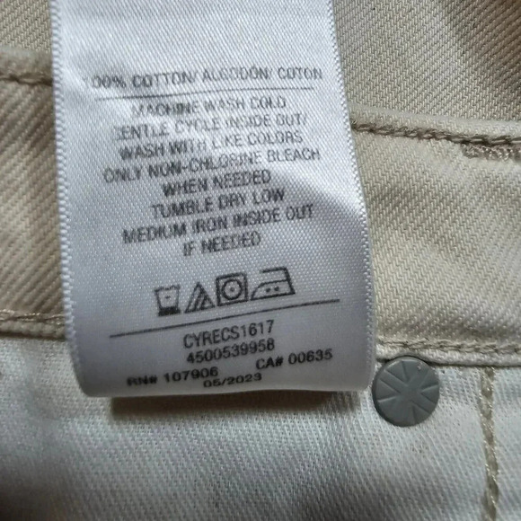 Hudson Womens Freya Low-Rise Size 24 Burmuda Skater Short Raw Hem Beige Raw Hem - Picture 16 of 16